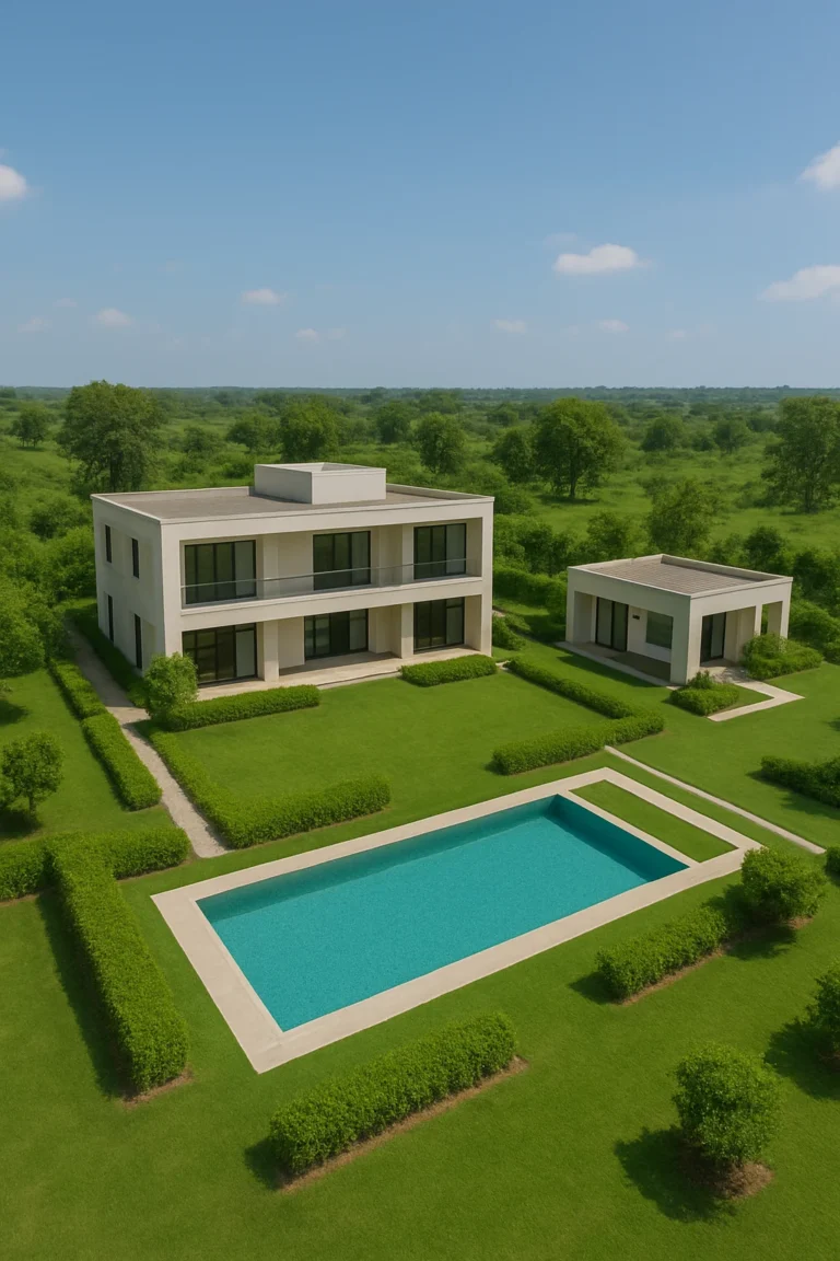 Farmhouse with Lawn and Swimming pool