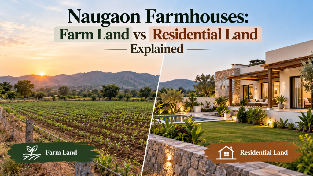 Naugaon Farmhouses: Farm Land vs Residential Land Explained